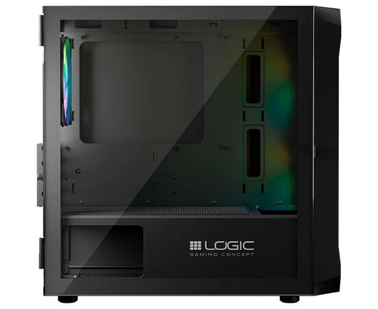 Корпус Logic concept PORTOS MESH+GLASS ARGB fans 3x120mm BLACK (AM-PORTOS-10-0000000-0002), зображення 5 Корпус Logic concept PORTOS MESH+GLASS ARGB fans 3x120mm BLACK (AM-PORTOS-10-0000000-0002), зображення 5
