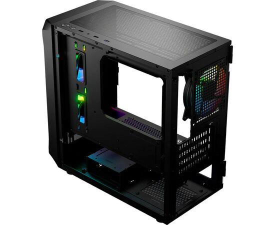 Корпус Logic concept PORTOS MESH+GLASS ARGB fans 3x120mm BLACK (AM-PORTOS-10-0000000-0002), зображення 9 Корпус Logic concept PORTOS MESH+GLASS ARGB fans 3x120mm BLACK (AM-PORTOS-10-0000000-0002), зображення 9