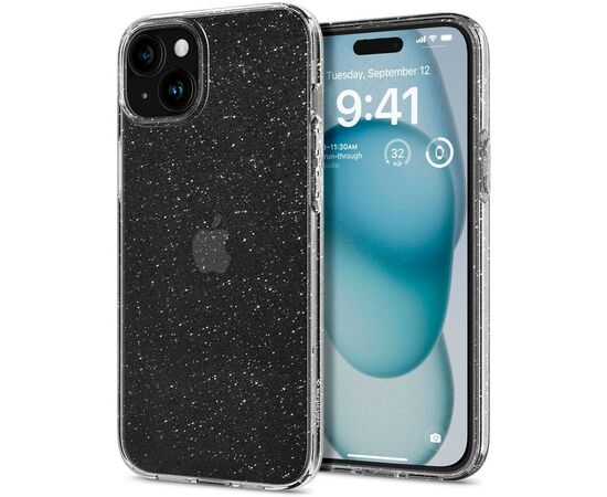 Чехол для мобильного телефона Spigen Apple iPhone 15 Liquid Crystal Glitter Crystal Quartz (ACS06788), изображение 11 Чехол для мобильного телефона Spigen Apple iPhone 15 Liquid Crystal Glitter Crystal Quartz (ACS06788), изображение 11