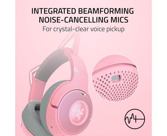 Наушники Razer Kraken Kitty V2 Bluetooth Quartz (RZ04-04860100-R3M1), изображение 10 Наушники Razer Kraken Kitty V2 Bluetooth Quartz (RZ04-04860100-R3M1), изображение 10