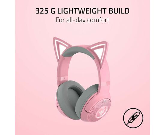 Наушники Razer Kraken Kitty V2 Bluetooth Quartz (RZ04-04860100-R3M1), изображение 11 Наушники Razer Kraken Kitty V2 Bluetooth Quartz (RZ04-04860100-R3M1), изображение 11