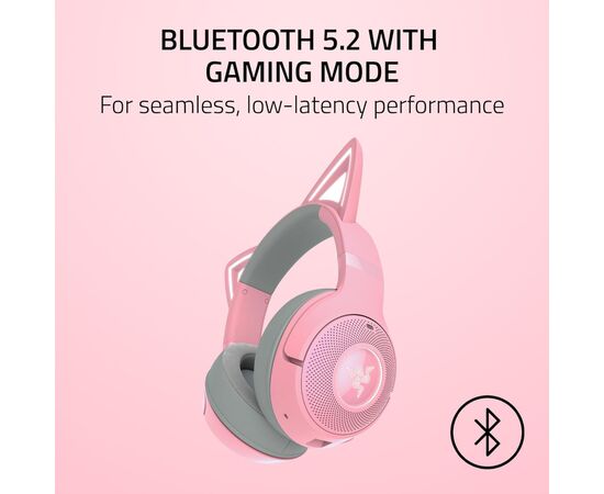 Наушники Razer Kraken Kitty V2 Bluetooth Quartz (RZ04-04860100-R3M1), изображение 8 Наушники Razer Kraken Kitty V2 Bluetooth Quartz (RZ04-04860100-R3M1), изображение 8