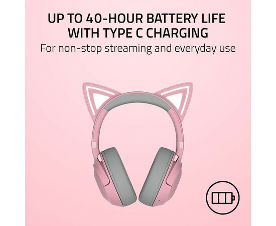 Наушники Razer Kraken Kitty V2 Bluetooth Quartz (RZ04-04860100-R3M1), изображение 9 Наушники Razer Kraken Kitty V2 Bluetooth Quartz (RZ04-04860100-R3M1), изображение 9