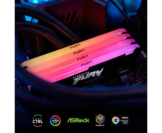 Модуль памяти для компьютера DDR4 16GB 3200 MHz Beast RGB Kingston Fury (ex.HyperX) (KF432C16BB2A/16), изображение 7 Модуль памяти для компьютера DDR4 16GB 3200 MHz Beast RGB Kingston Fury (ex.HyperX) (KF432C16BB2A/16), изображение 7