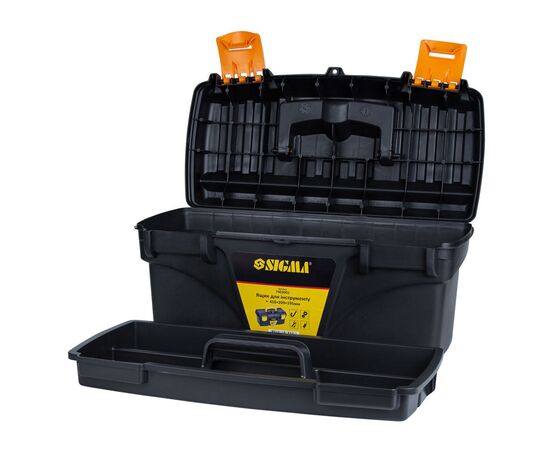 Ящик для инструментов Sigma набор 2в1 410x209x195мм, 535x291x280мм (7403881), изображение 7 Ящик для инструментов Sigma набор 2в1 410x209x195мм, 535x291x280мм (7403881), изображение 7