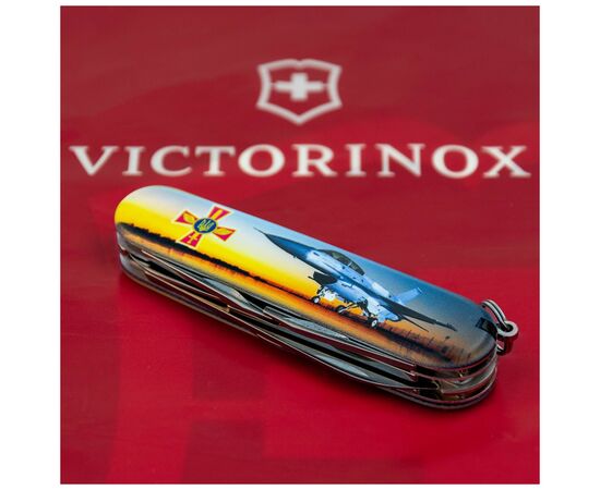 Нож Victorinox Climber Army Чорний Літак + Емблема ПС ЗСУ (1.3703.3_W3040p), изображение 3 Нож Victorinox Climber Army Чорний Літак + Емблема ПС ЗСУ (1.3703.3_W3040p), изображение 3