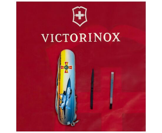 Нож Victorinox Climber Army Чорний Літак + Емблема ПС ЗСУ (1.3703.3_W3040p), изображение 6 Нож Victorinox Climber Army Чорний Літак + Емблема ПС ЗСУ (1.3703.3_W3040p), изображение 6