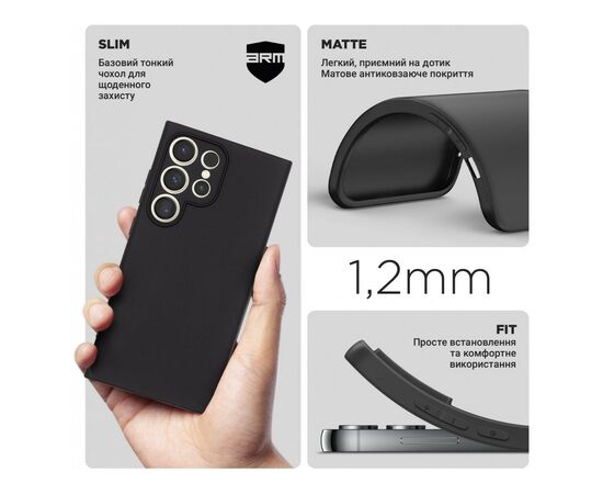 Чохол до мобільного телефона Armorstandart Matte Slim Fit Samsung S24 Ultra Camera cover Black (ARM72478), зображення 3 Чохол до мобільного телефона Armorstandart Matte Slim Fit Samsung S24 Ultra Camera cover Black (ARM72478), зображення 3