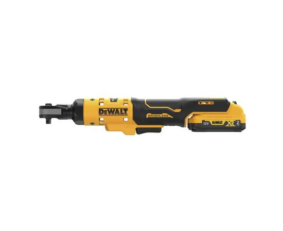 Гайковерт DeWALT угловой, 12V XR Li-lon 2Ач, бесщеточный, 81 Нм, сумка (DCF503D1), изображение 3 Гайковерт DeWALT угловой, 12V XR Li-lon 2Ач, бесщеточный, 81 Нм, сумка (DCF503D1), изображение 3