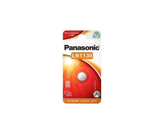 Батарейка LR-1130 (389, V10GA, AG10, RW49, G10, GP89A, LR54) Panasonic (LR-1130EL/1B)