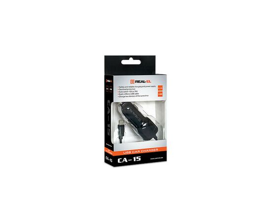 Зарядное устройство REAL-EL CA-15 black (EL123160009), изображение 7 Зарядное устройство REAL-EL CA-15 black (EL123160009), изображение 7
