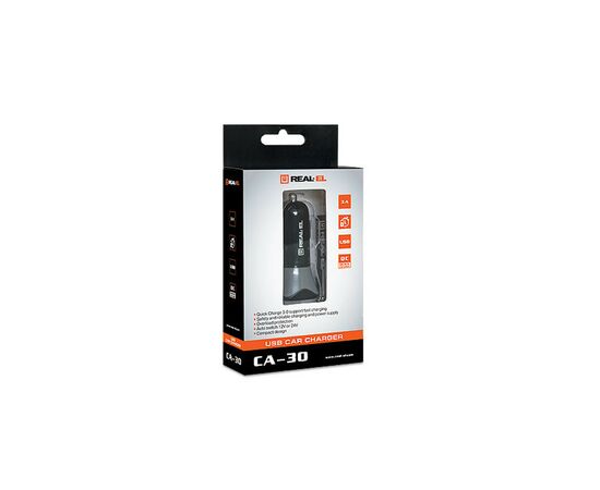 Зарядное устройство REAL-EL CA-30 black (EL123160011), изображение 7 Зарядное устройство REAL-EL CA-30 black (EL123160011), изображение 7