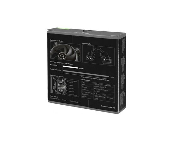 Кулер для корпуса Arctic BioniX F120 Grey (ACFAN00163A), изображение 5 Кулер для корпуса Arctic BioniX F120 Grey (ACFAN00163A), изображение 5