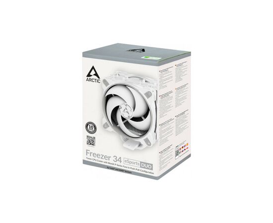 Кулер для процессора Arctic Freezer 34 eSports DUO Grey/White (ACFRE00074A), изображение 8 Кулер для процессора Arctic Freezer 34 eSports DUO Grey/White (ACFRE00074A), изображение 8