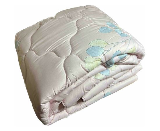 Одеяло ШЕМ зимнее шерсть Royal satin розовая веточка евро 200х220 (200 ВОВНЯНА Royal satin_рожева гілочка)