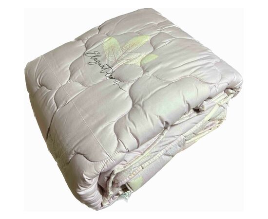 Одеяло ШЕМ зимнее шерсть Royal satin розовый листочек односпальное 145х210 (145 ВОВНЯНА Royal satin_рожевий листочок)