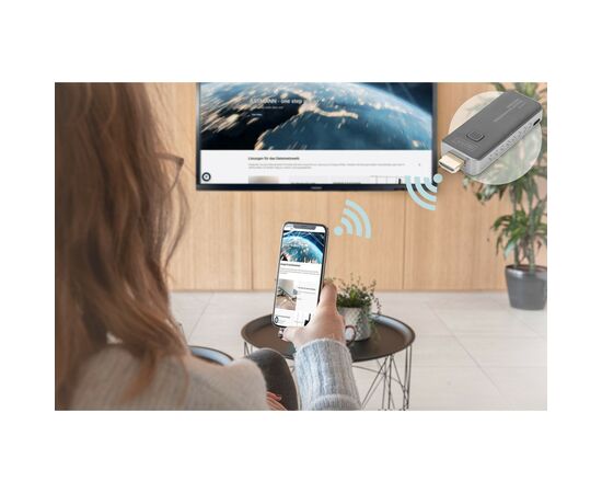 Адаптер Digitus Click Present Mini - Wireless Collaboration System HDMI, 1xTX, 1xRX (DS-55319), изображение 5 Адаптер Digitus Click Present Mini - Wireless Collaboration System HDMI, 1xTX, 1xRX (DS-55319), изображение 5