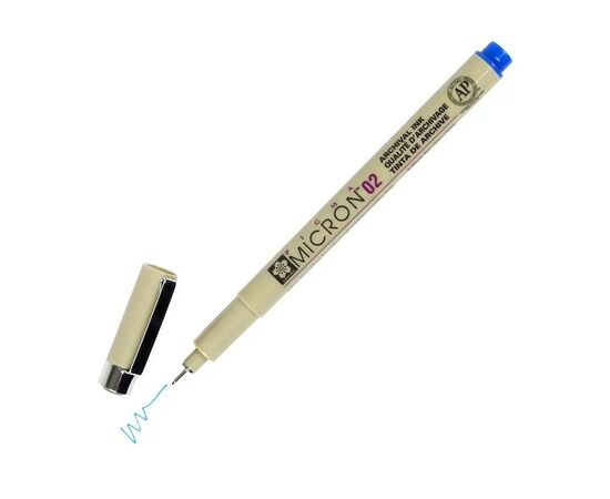 Лайнер Sakura Pigma Micron (0.2) 0,3 мм Синий (084511318380), изображение 2 Лайнер Sakura Pigma Micron (0.2) 0,3 мм Синий (084511318380), изображение 2