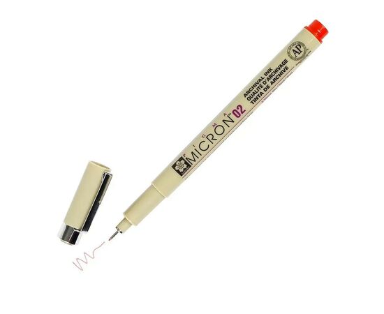 Лайнер Sakura Pigma Micron (0.2) 0,3 мм Красный (084511318403), изображение 2 Лайнер Sakura Pigma Micron (0.2) 0,3 мм Красный (084511318403), изображение 2