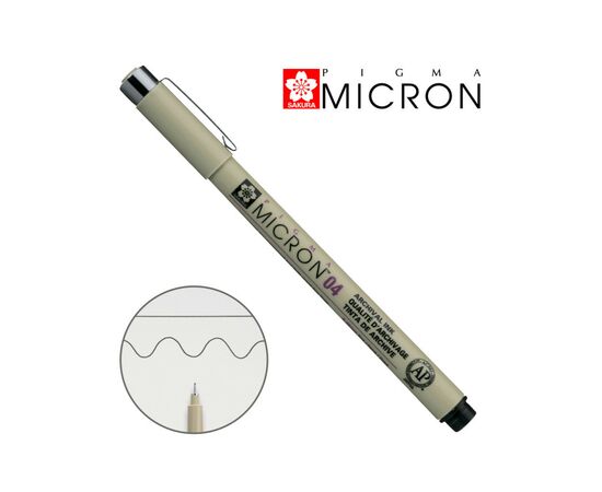 Лайнер Sakura Pigma Micron (0.4) 0,4 мм Черный (084511342132), изображение 2 Лайнер Sakura Pigma Micron (0.4) 0,4 мм Черный (084511342132), изображение 2