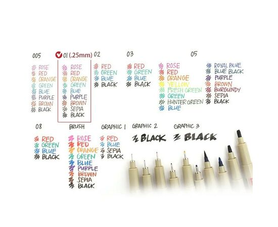 Лайнер Sakura Pigma Micron (0.5) 0,45 мм Сепия (084511377417), изображение 5 Лайнер Sakura Pigma Micron (0.5) 0,45 мм Сепия (084511377417), изображение 5