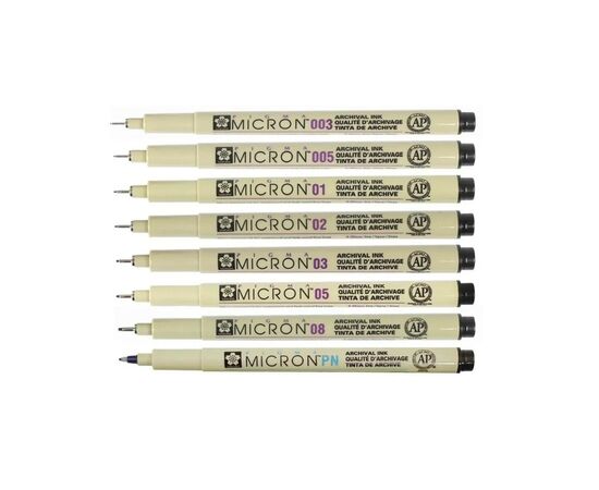 Лайнер Sakura Pigma Micron (0.8) 0,5 мм Черный (084511318335), изображение 3 Лайнер Sakura Pigma Micron (0.8) 0,5 мм Черный (084511318335), изображение 3