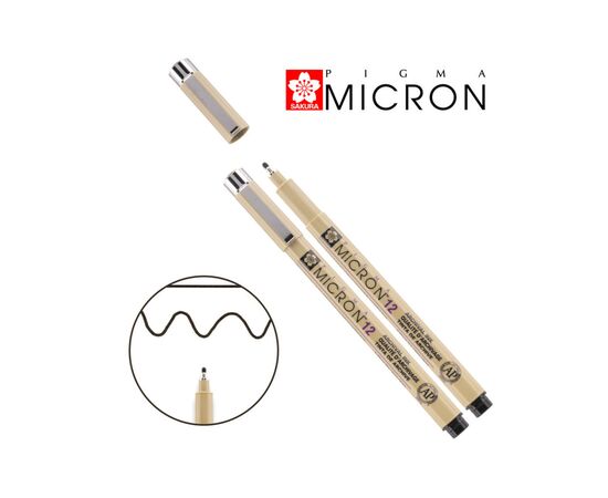 Лайнер Sakura Pigma Micron (12) 0,7 мм Черный (0084511323315)
