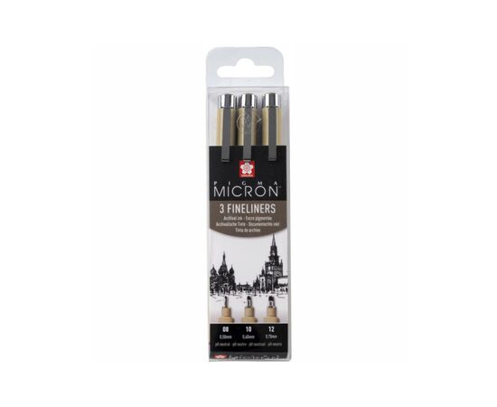Лайнер Sakura Набір Pigma Micron 3 шт (08-10-12) Чорний (8712079459512)