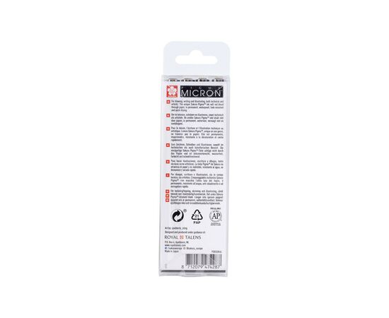 Лайнер Sakura Набор Pigma Micron 4шт, (0.1/0.5/10/линер-кисть Pigma Brush), Светло-серый (8712079474287), изображение 2 Лайнер Sakura Набор Pigma Micron 4шт, (0.1/0.5/10/линер-кисть Pigma Brush), Светло-серый (8712079474287), изображение 2