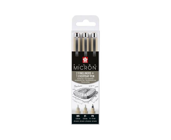 Лайнер Sakura Набор Pigma Micron URBAN, 3 шт (8712079423919)