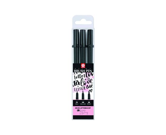 Лайнер Sakura Набор Pigma Pen Brush, 3 шт Черный (8712079395131)