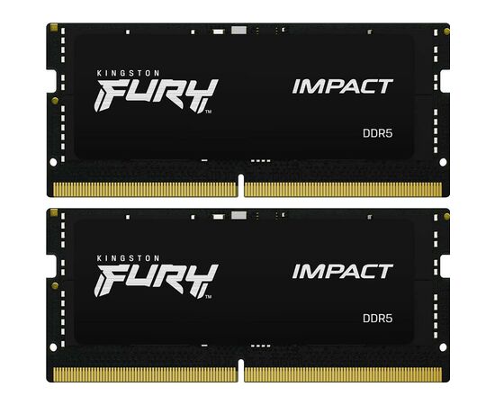 Модуль памяти для ноутбука SoDIMM DDR5 32GB (2x16GB) 6000 MHz Impact Kingston Fury (ex.HyperX) (KF560S38IBK2-32)