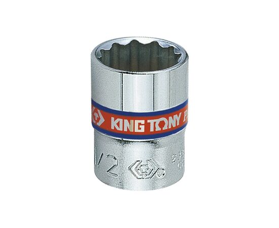 Головка торцева KING TONY 1/4" 1/2" 12PT CHROME (233016S)