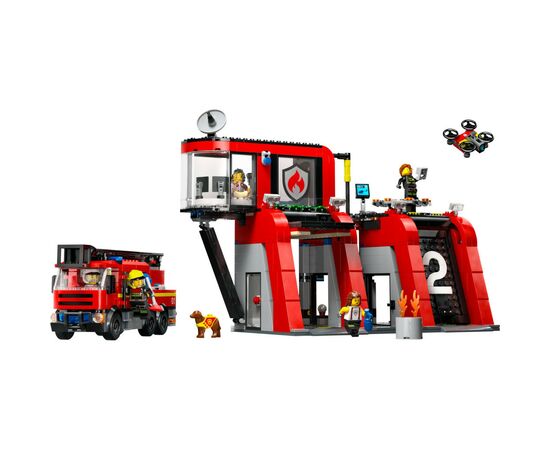 Конструктор LEGO City Пожарное депо с пожарной машиной 843 деталей (60414), изображение 2 Конструктор LEGO City Пожарное депо с пожарной машиной 843 деталей (60414), изображение 2