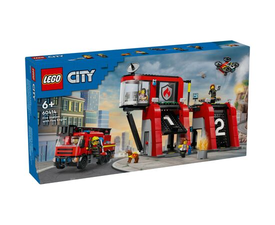 Конструктор LEGO City Пожарное депо с пожарной машиной 843 деталей (60414)