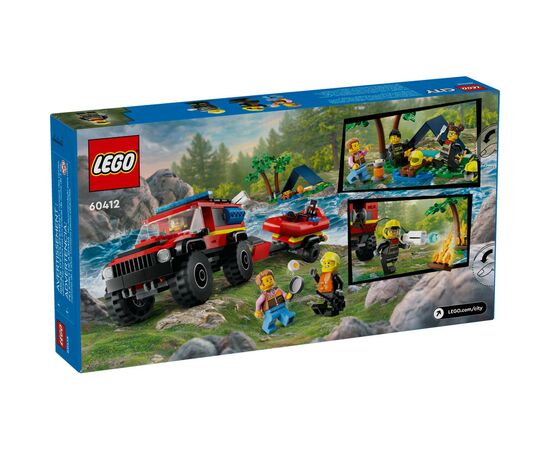 Конструктор LEGO City Пожежний позашляховик з рятувальним човном 301 деталей (60412), зображення 6 Конструктор LEGO City Пожежний позашляховик з рятувальним човном 301 деталей (60412), зображення 6