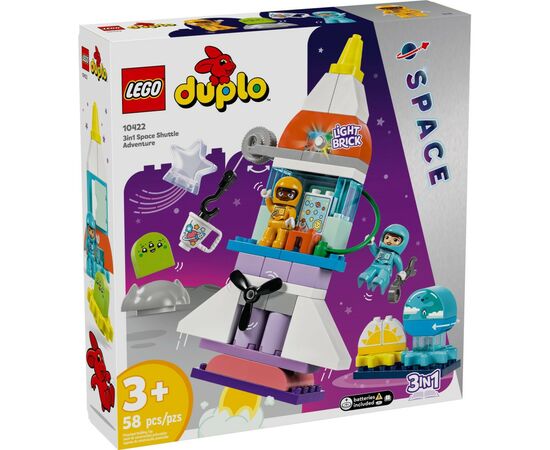 Конструктор LEGO DUPLO Town Приключения на космическом шаттле 3-в-1 58 деталей (10422)