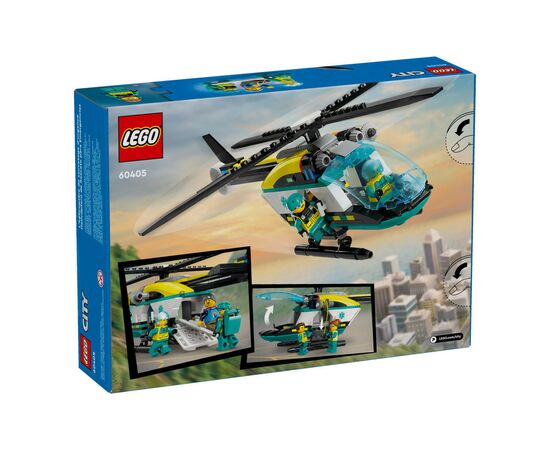 Конструктор LEGO City Гелікоптер аварійно-рятувальної служби 226 деталей (60405), зображення 7 Конструктор LEGO City Гелікоптер аварійно-рятувальної служби 226 деталей (60405), зображення 7