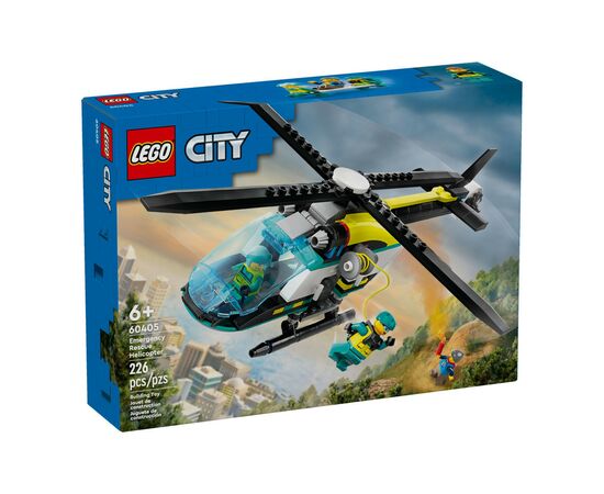 Конструктор LEGO City Гелікоптер аварійно-рятувальної служби 226 деталей (60405)