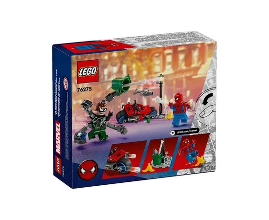 Конструктор LEGO Super Heroes Погоня на мотоциклах Людина-Павук vs. Доктор Восьминіг 77 деталей (76275)
