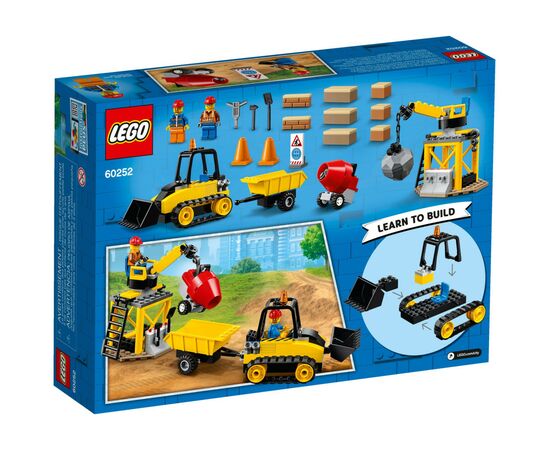Конструктор LEGO City Great Vehicles Строительный бульдозер 126 деталей (60252), изображение 4 Конструктор LEGO City Great Vehicles Строительный бульдозер 126 деталей (60252), изображение 4