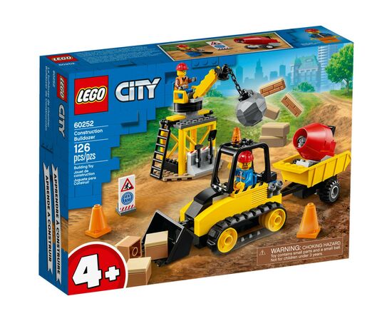 Конструктор LEGO City Great Vehicles Строительный бульдозер 126 деталей (60252)