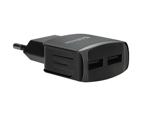 Зарядное устройство Defender EPA-13 black, 2xUSB, 5V/2.1A, package (83840), изображение 2 Зарядное устройство Defender EPA-13 black, 2xUSB, 5V/2.1A, package (83840), изображение 2