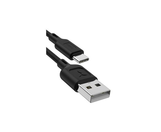Дата кабель USB 2.0 AM to Type-C 1.2m Fast T-C829 Black T-Phox (T-C829 Black), изображение 2 Дата кабель USB 2.0 AM to Type-C 1.2m Fast T-C829 Black T-Phox (T-C829 Black), изображение 2