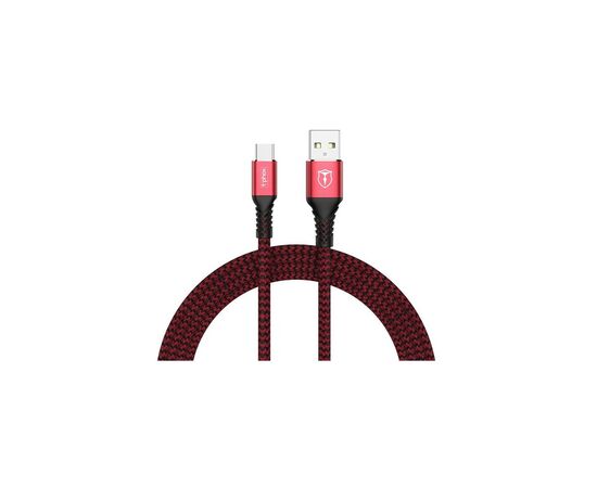 Дата кабель USB 2.0 AM to Type-C 1.0m Jagger T-C814 Red T-Phox (T-C814 red)