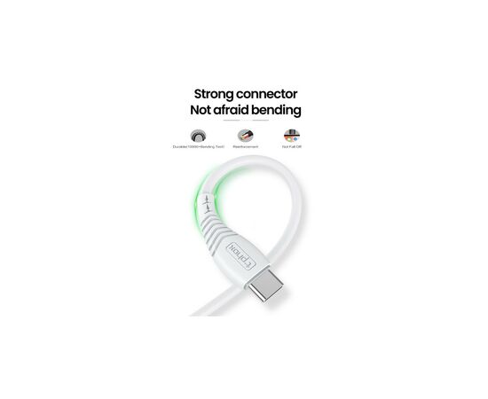 Дата кабель USB 2.0 AM to Type-C 1.0m Nature T-C830 White T-Phox (T-C830 White), изображение 2 Дата кабель USB 2.0 AM to Type-C 1.0m Nature T-C830 White T-Phox (T-C830 White), изображение 2
