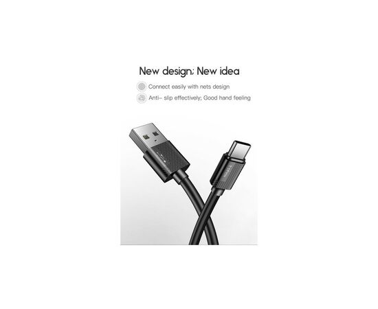 Дата кабель USB 2.0 AM to Type-C 2.0m Nets T-C801 Black T-Phox (T-C801(2) black), изображение 7 Дата кабель USB 2.0 AM to Type-C 2.0m Nets T-C801 Black T-Phox (T-C801(2) black), изображение 7