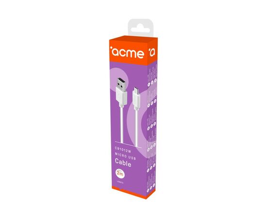 Дата кабель USB 2.0 AM to Micro 5P 1.0m CB1011W ACME (4770070879030), изображение 4 Дата кабель USB 2.0 AM to Micro 5P 1.0m CB1011W ACME (4770070879030), изображение 4