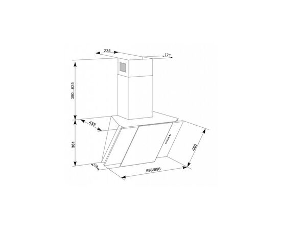 Витяжка кухонна Eleyus Vesta A 1200 LED SMD 60 S WH (VestaA1200LEDSMD60SWH), зображення 8 Витяжка кухонна Eleyus Vesta A 1200 LED SMD 60 S WH (VestaA1200LEDSMD60SWH), зображення 8