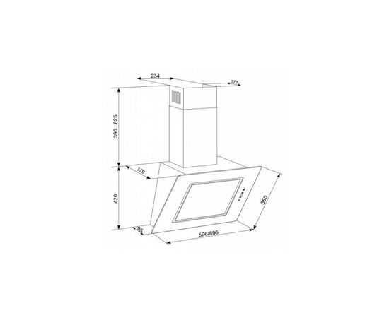 Вытяжка кухонная Eleyus Venera A 1200 LED SMD 90 BL (VeneraA1200LEDSMD90BL), изображение 8 Вытяжка кухонная Eleyus Venera A 1200 LED SMD 90 BL (VeneraA1200LEDSMD90BL), изображение 8